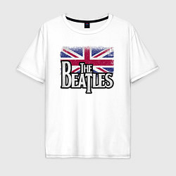 Футболка оверсайз мужская The Beatles Great Britain Битлз, цвет: белый