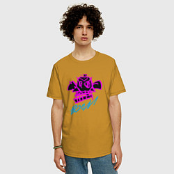 Футболка оверсайз мужская Аркейн 06, цвет: горчичный — фото 2