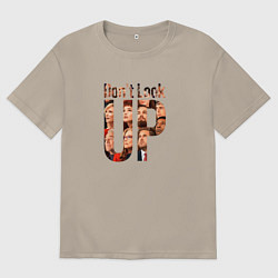 Мужская футболка оверсайз Dont look up brush edition