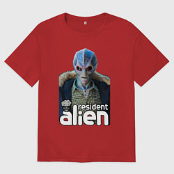 Мужская футболка оверсайз Resident alien