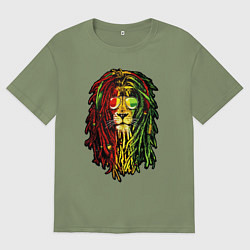 Футболка оверсайз мужская Jam lioN, цвет: авокадо