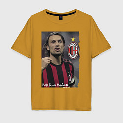Мужская футболка оверсайз Paolo Cesare Maldini - Milan, captain