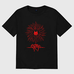 Футболка оверсайз мужская Stray Logo Flash, цвет: черный