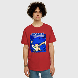 Футболка оверсайз мужская Sonic Adventure Sonic, цвет: красный — фото 2
