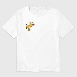 Футболка оверсайз мужская Кот из Котопса, цвет: белый