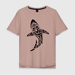 Мужская футболка оверсайз Sharks tattoo