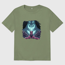 Футболка оверсайз мужская Террорблэйд арт, цвет: авокадо