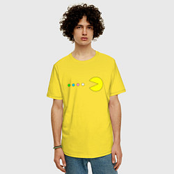 Футболка оверсайз мужская Pac - man Для пары, цвет: желтый — фото 2