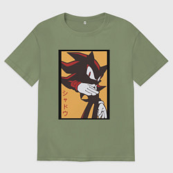 Футболка оверсайз мужская Ёж Шэдоу 006, цвет: авокадо