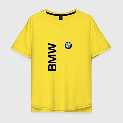 Футболка оверсайз мужская BMW ато супер, цвет: желтый