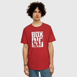 Футболка оверсайз мужская Boxing бой, цвет: красный — фото 2