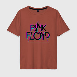 Мужская футболка оверсайз PINK FLOYD ПИНК ФЛОЙД ГЛИТЧ