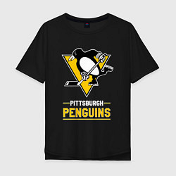 Мужская футболка оверсайз Питтсбург Пингвинз , Pittsburgh Penguins