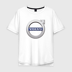 Футболка оверсайз мужская VOLVO лого, цвет: белый