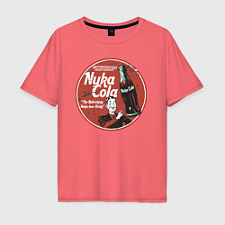 Футболка оверсайз мужская Nuka Cola Ice Cold Retro, цвет: коралловый