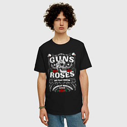 Футболка оверсайз мужская GUNS N ROSES РОК, цвет: черный — фото 2