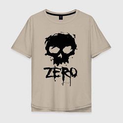 Мужская футболка оверсайз Zero skull