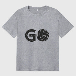 Футболка оверсайз мужская Go Volleyball, цвет: меланж