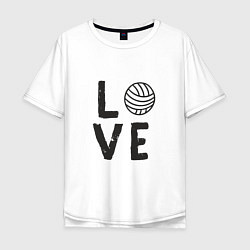 Мужская футболка оверсайз Volleyball - Love