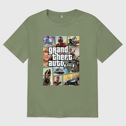 Мужская футболка оверсайз GTA V Logos