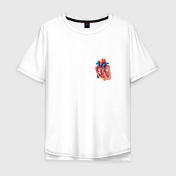 Мужская футболка оверсайз Анатомия Сердце