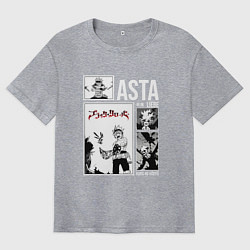 Футболка оверсайз мужская Asta art, цвет: меланж