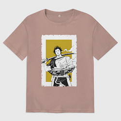 Футболка оверсайз мужская Стильный Ями, цвет: пыльно-розовый