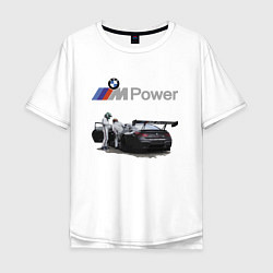 Футболка оверсайз мужская BMW Motorsport M Power Racing Team, цвет: белый