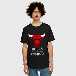 Футболка оверсайз мужская Chicago Bulls are coming Чикаго Буллз, цвет: черный — фото 2