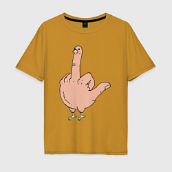 Мужская футболка оверсайз Fuck you chicken