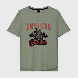 Мужская футболка оверсайз American bikers