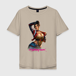 Мужская футболка оверсайз Sexy Panam Cyberpunk2077 18
