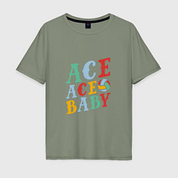 Футболка оверсайз мужская Ace Ace Baby, цвет: авокадо