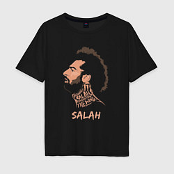 Футболка оверсайз мужская Мохаммед Салах, Mohamed Salah, цвет: черный
