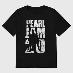Футболка оверсайз мужская Pearl Jam, группа, цвет: черный
