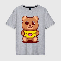 Мужская футболка оверсайз Bear & Heart