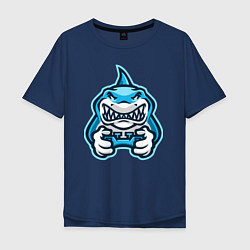 Футболка оверсайз мужская Shark player, цвет: тёмно-синий