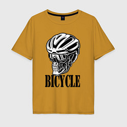 Футболка оверсайз мужская Bicycle Skull, цвет: горчичный