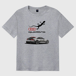Футболка оверсайз мужская Audi quattro Lizard, цвет: меланж