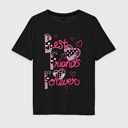 Мужская футболка оверсайз Best friends forever - Лучшие друзья навсегда