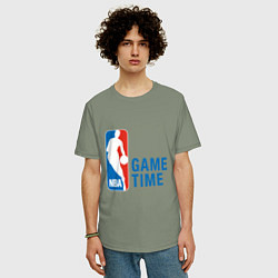 Футболка оверсайз мужская NBA Game Time, цвет: авокадо — фото 2