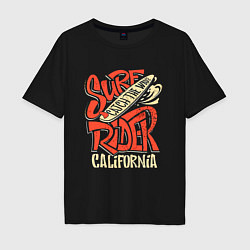 Мужская футболка оверсайз Surf rider Catch the wave California