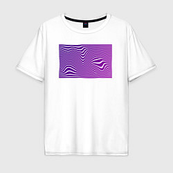 Футболка оверсайз мужская Purple wave, цвет: белый