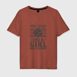 Мужская футболка оверсайз Play - Like A Girl