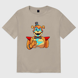 Футболка оверсайз мужская Five Nights at Freddys: Security Breach - Глэмрок, цвет: миндальный