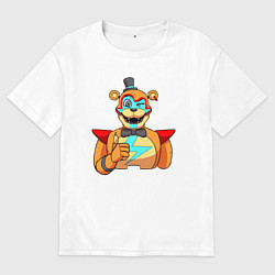 Футболка оверсайз мужская Five Nights at Freddys: Security Breach - Глэмрок, цвет: белый
