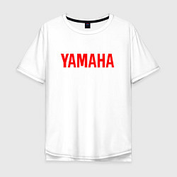 Футболка оверсайз мужская YAMAHA - ЛОГО НА СПИНЕ, цвет: белый