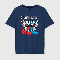 Мужская футболка оверсайз Cuphead Чашечки