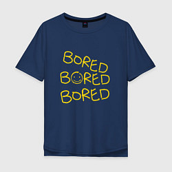 Футболка оверсайз мужская Bored Bored Bored, цвет: тёмно-синий
