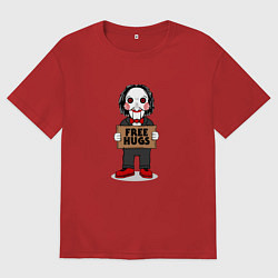 Футболка оверсайз мужская Free Billy Hugs, цвет: красный